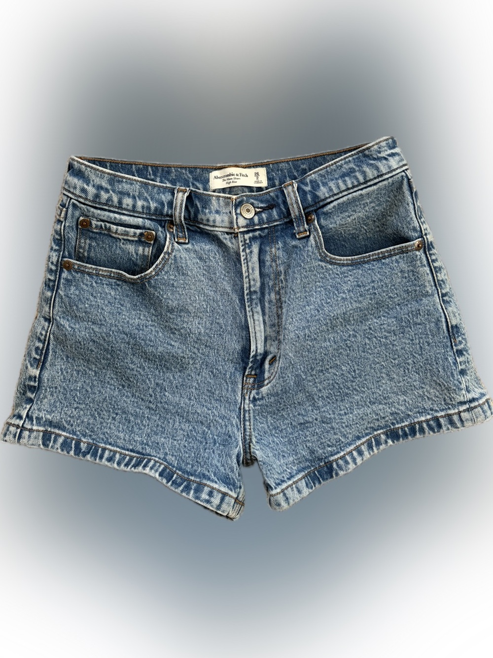 Abercrombie High Rise Mom Shorts - Size 26 / Medium (Excellent Condition) - Picture 3 of 6